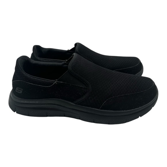 Skechers Flex Advantage McAllen SR Shoes Mens 11‎ Black Slip On Loafers 77048 - Picture 1 of 10